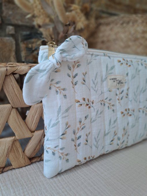 Pochette plate matelassée - Jardin secret 