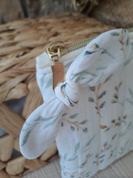 Pochette plate matelassée - Jardin secret 