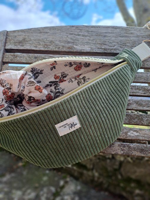 Sac banane - La kaki fleurie