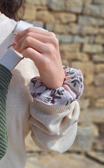 Chouchou kaki fleuri 