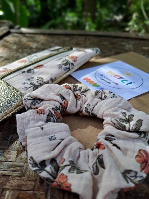 Coffret cadeau Maîtresse - Trousse de Cahier & Chouchou - FLeurie