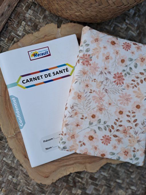 Protège carnet de santé - Jolie fleur 