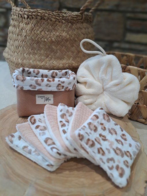 Lingettes visage en coton lavable