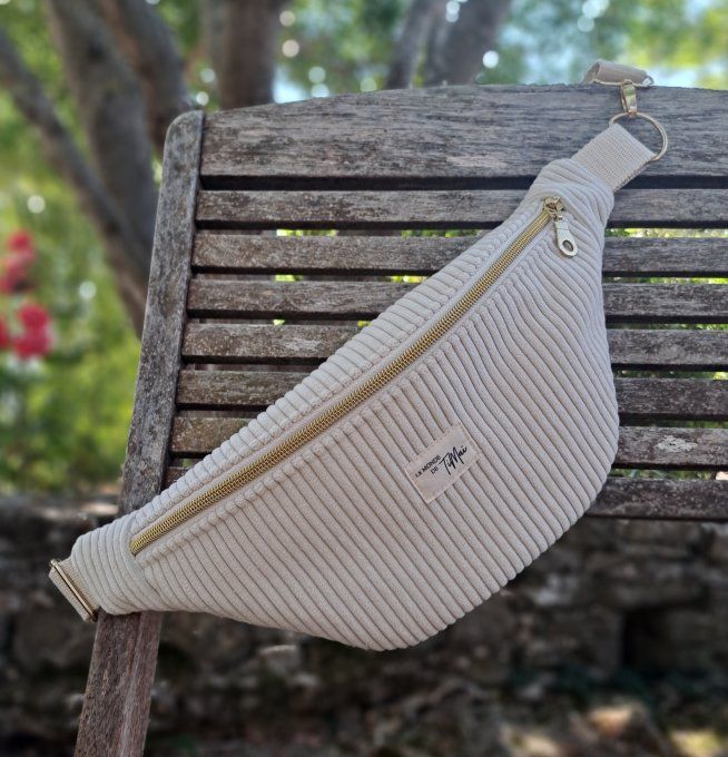 Sac banane Le monde de TiMaï - velours cotelé fait main