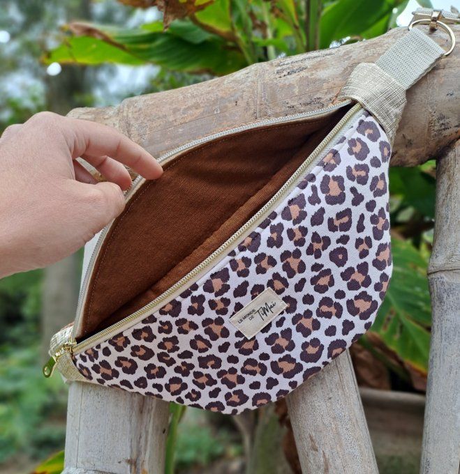 Sac banane léopard made in France - Le monde de TiMaï