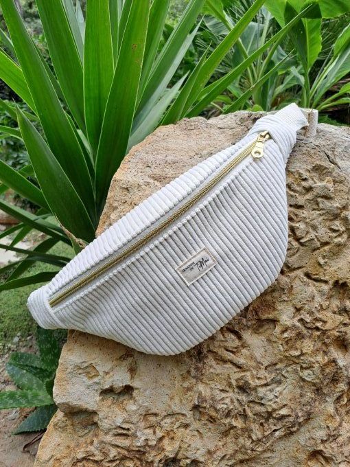 sac banane voyage écru